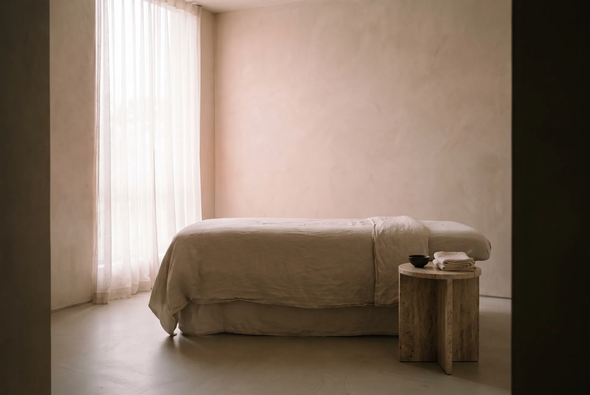 Calm treatment room, where the work continues