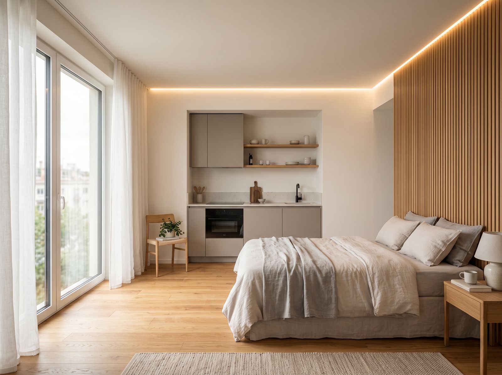 Минималистичная студия 38 м²