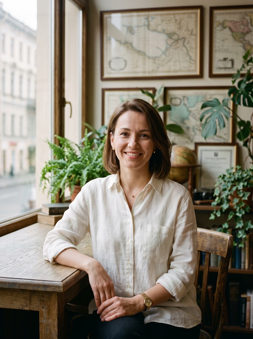 Марина Сафронова, основатель SFERA, у окна своего кабинета